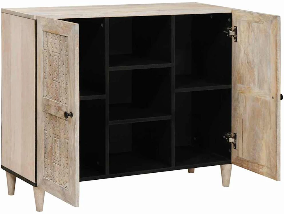 Kabalas Balta išblukinta 90 x 33 x 75 cm Kietas mango medis