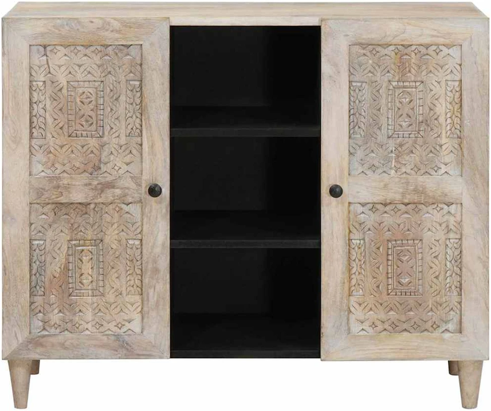 Kabalas Balta išblukinta 90 x 33 x 75 cm Kietas mango medis