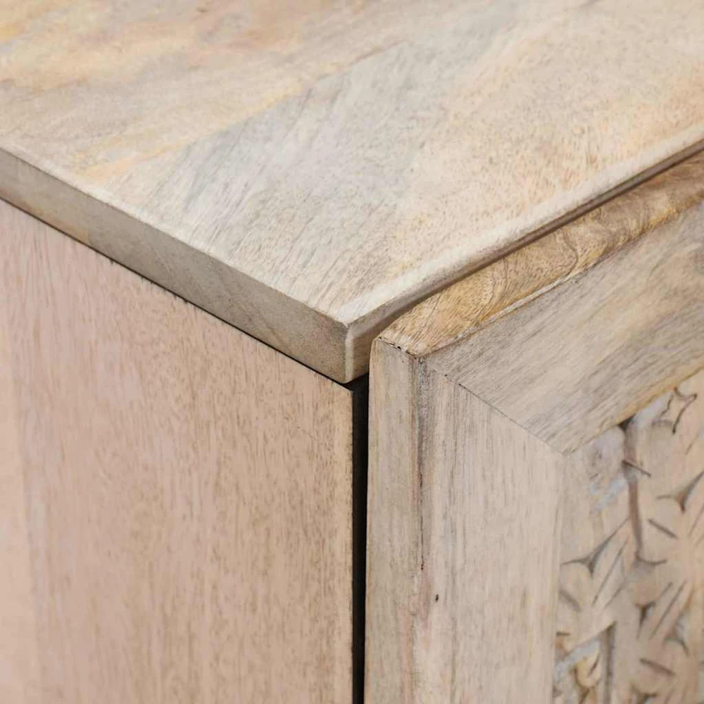 Kabalas Balta išblukinta 90 x 33 x 75 cm Kietas mango medis