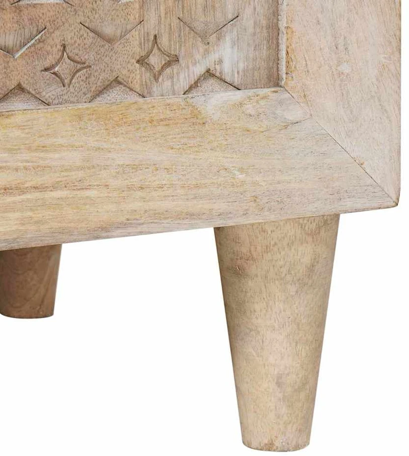 Kabalas Balta išblukinta 90 x 33 x 75 cm Kietas mango medis