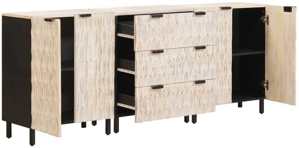 Kabalas 3 vnt. 60 x 33 x 75 cm Kietas mango medis
