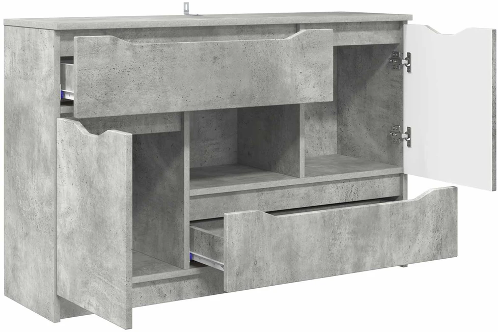 Kabalas Betono pilka 100 x 30 x 65,6 Apdirbta mediena