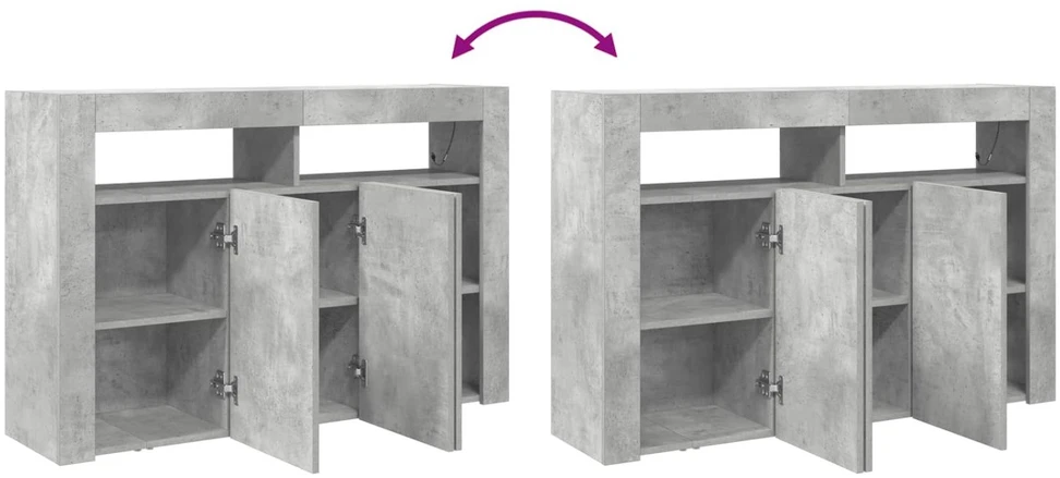 Kabalas Betono pilka 116 x 30 x 75 cm Apdirbta mediena