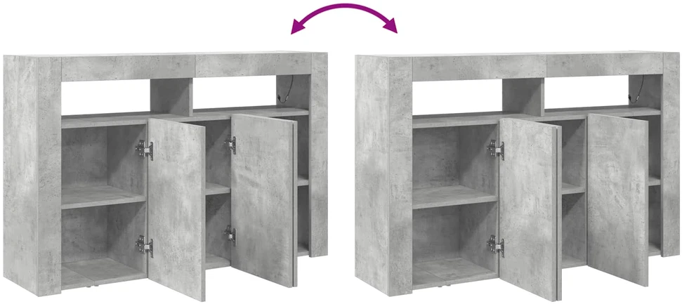Kabalas Betono pilka 116 x 30 x 75 cm Apdirbta mediena