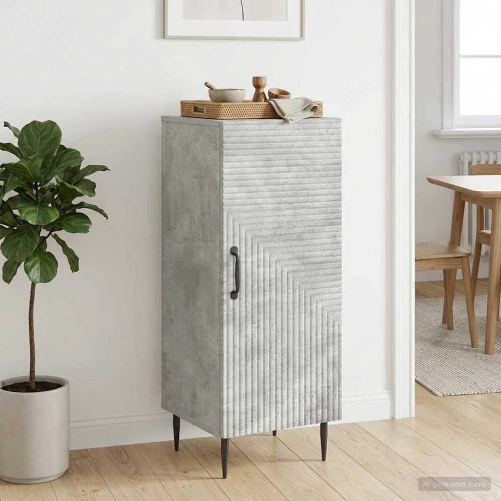 Kabalas Betono pilka 33 x 34,5 x 89,5 cm Apdirbta mediena
