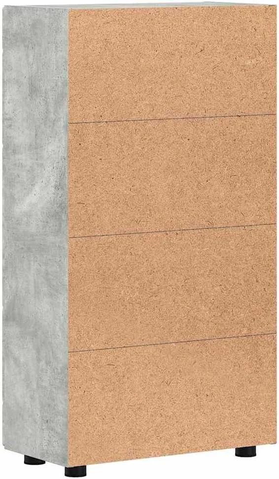 Kabalas FLORIN 55,5 x 29 x 100 cm Betono pilka Apdirbta mediena