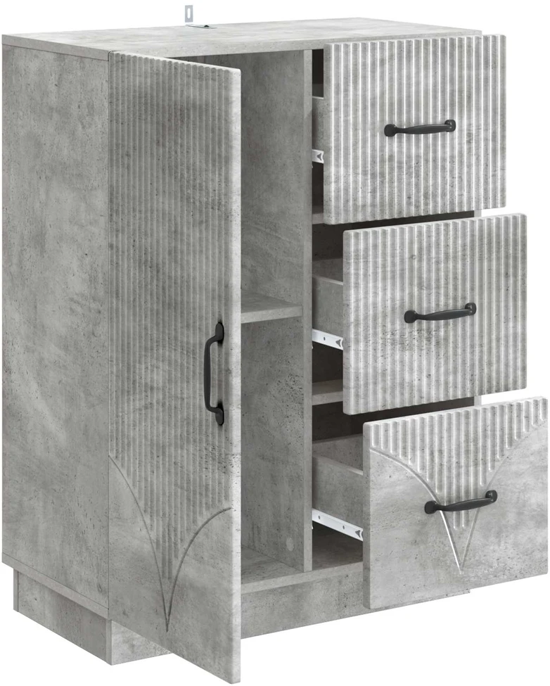 Kabalas Betono pilka 66 x 34,5 x 87 cm Apdirbta mediena