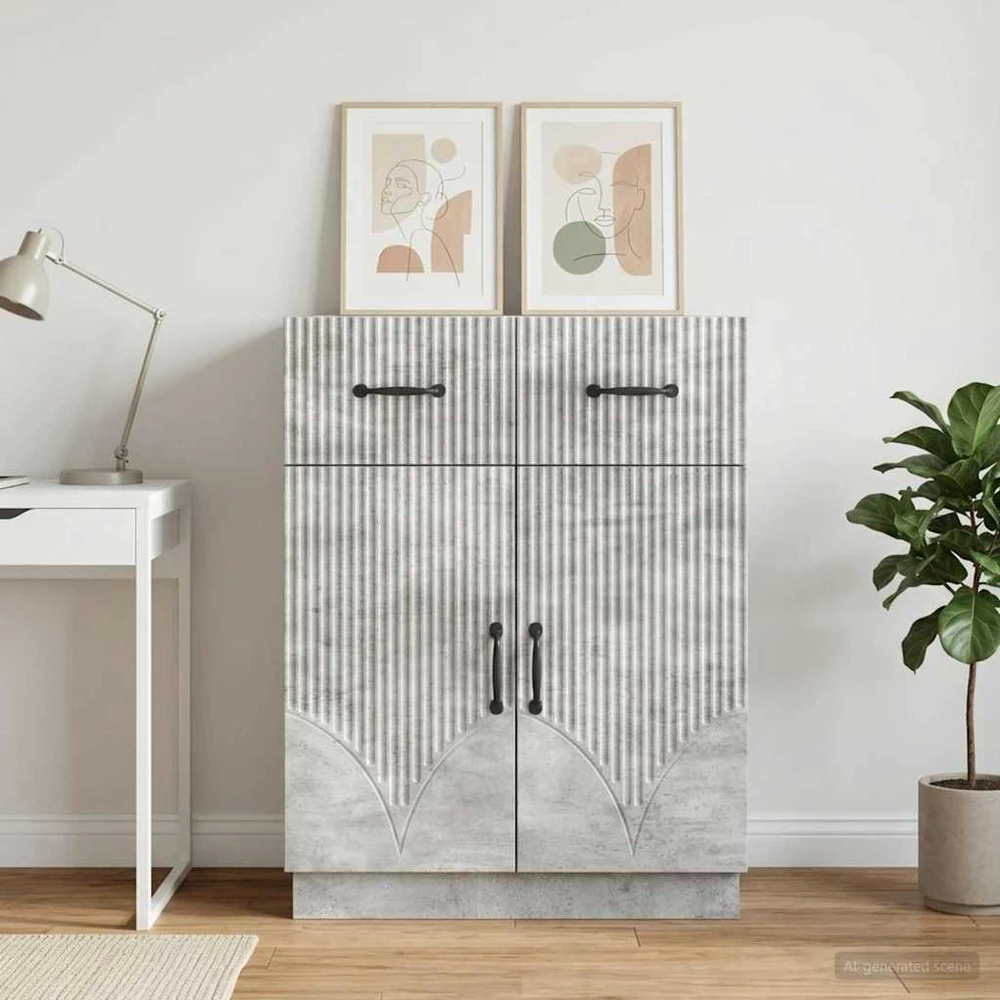 Kabalas Betono pilka 66 x 34,5 x 87 cm Apdirbta mediena