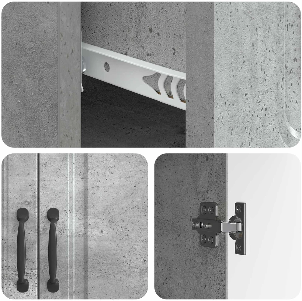 Kabalas Betono pilka 66 x 34,5 x 87 cm Apdirbta mediena