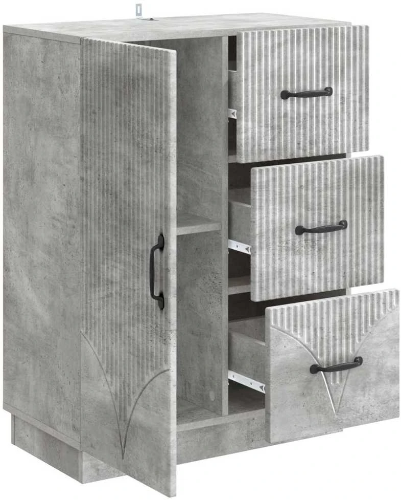 Kabalas Betono pilka 66 x 34,5 x 87 cm Apdirbta mediena