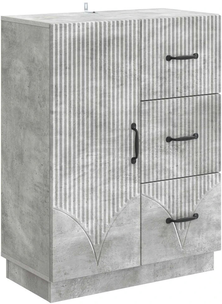 Kabalas Betono pilka 66 x 34,5 x 87 cm Apdirbta mediena