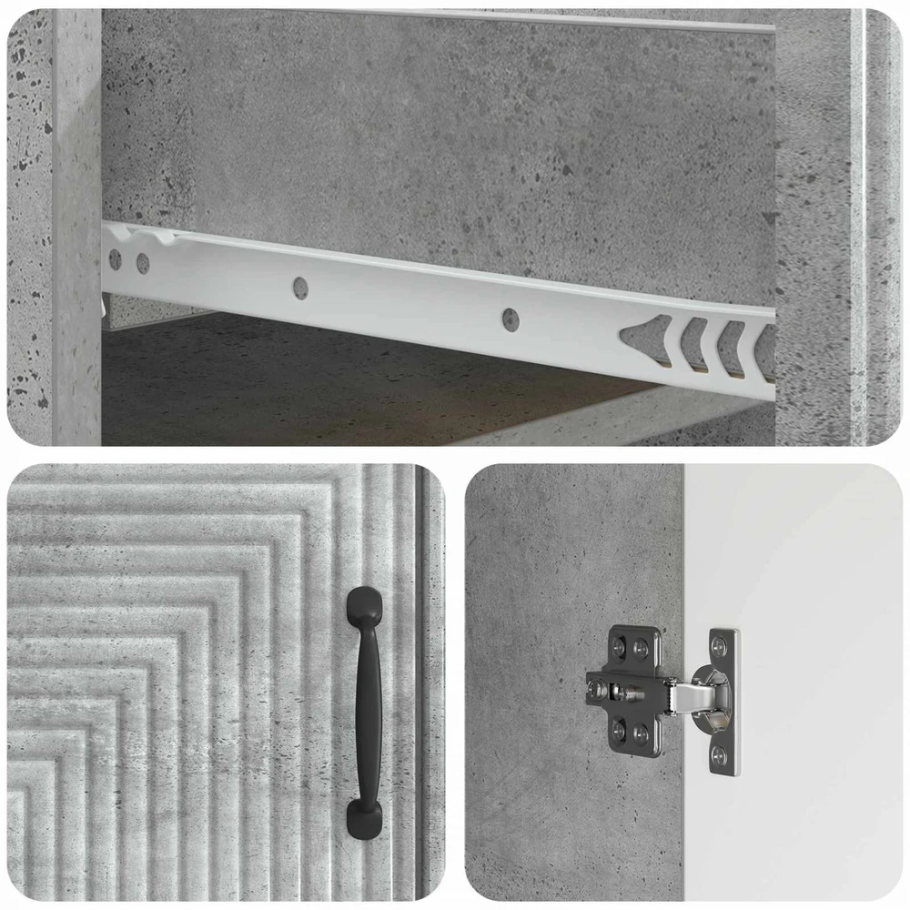 Kabalas Betono pilka 66 x 34,5 x 89,5 cm Apdirbta mediena