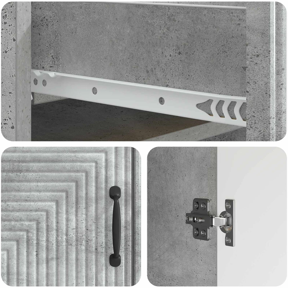 Kabalas Betono pilka 66 x 34,5 x 89,5 cm Apdirbta mediena