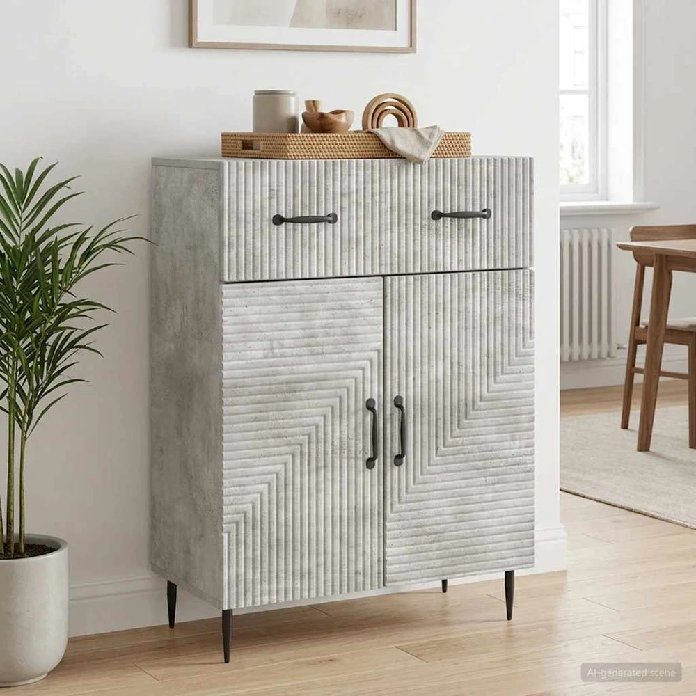 Kabalas Betono pilka 66 x 34,5 x 89,5 cm Apdirbta mediena