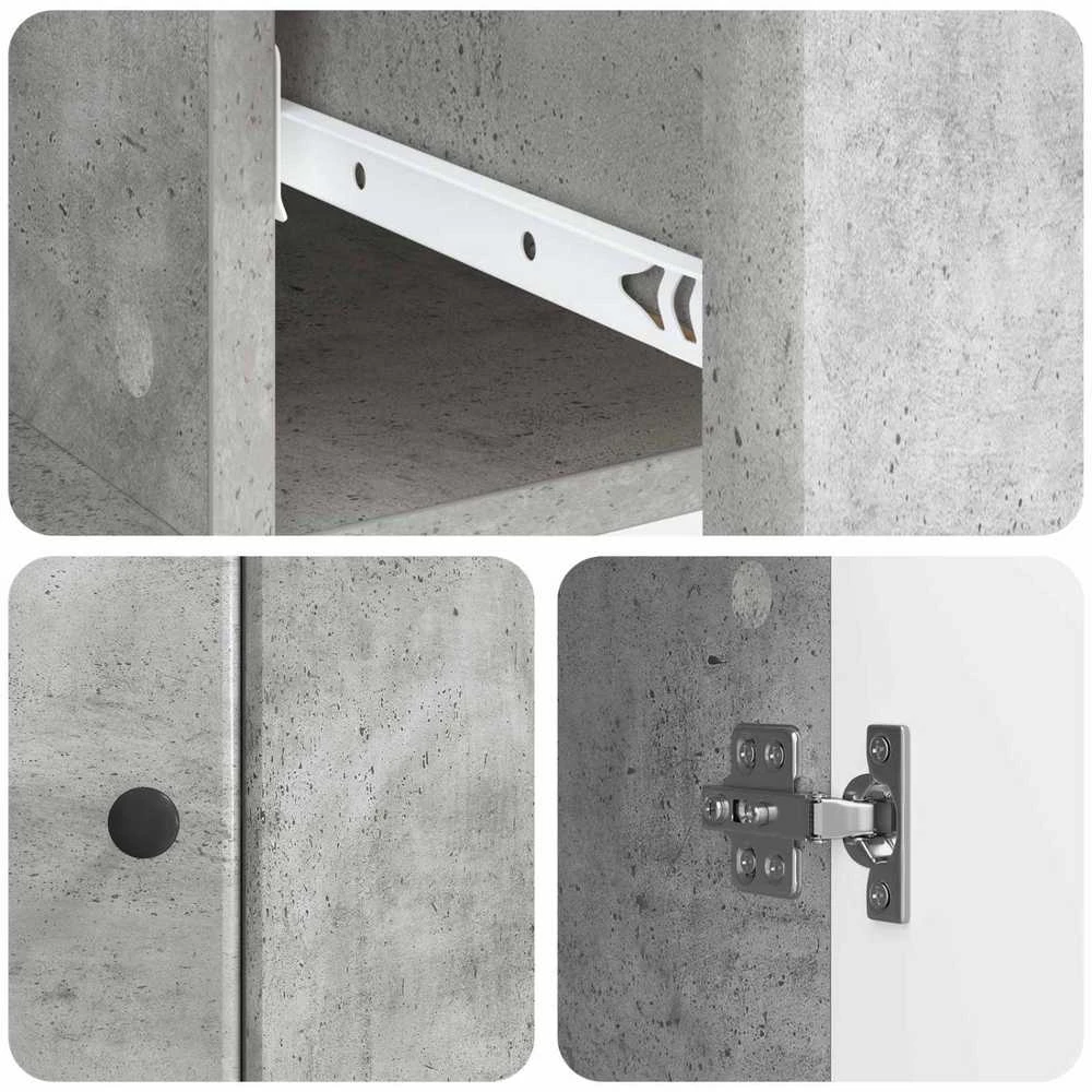Kabalas Betono pilka 66 x 34,5 x 90 cm Apdirbta mediena