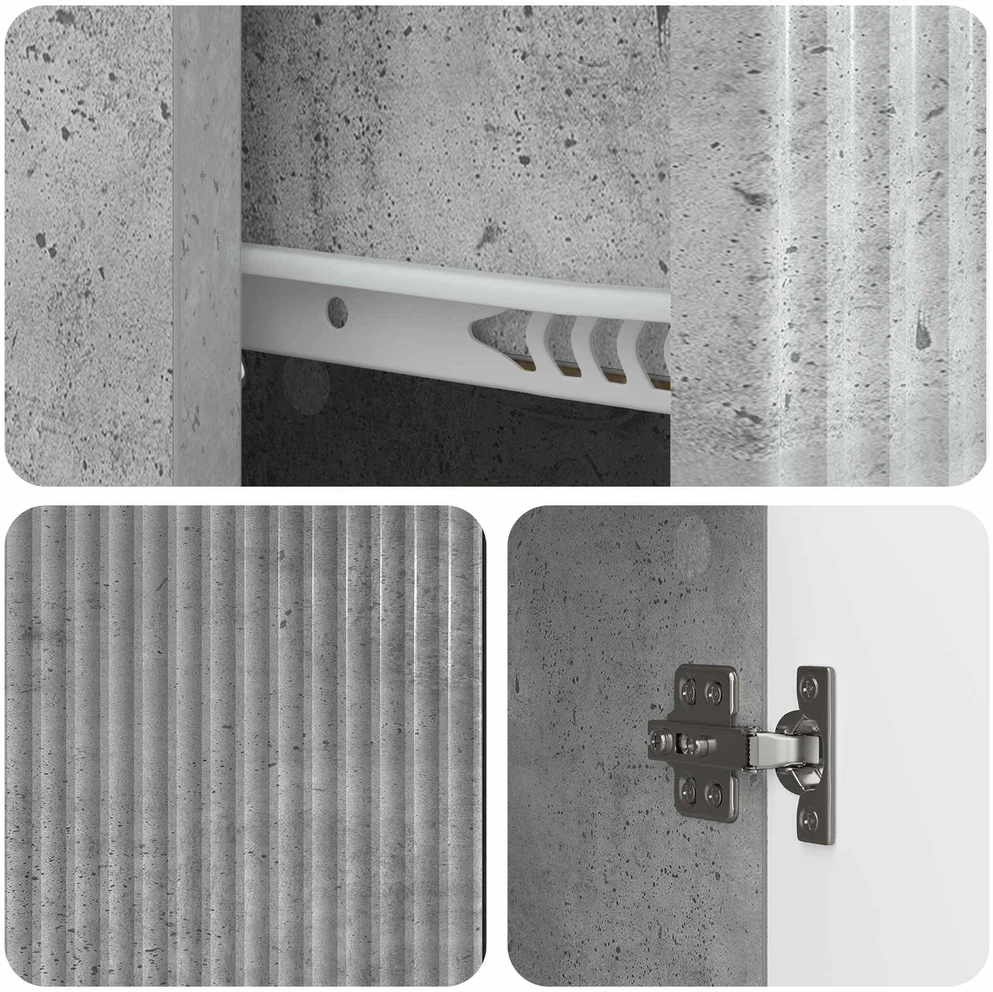 Kabalas Betono pilka 66 x 34,5 x 90 cm Apdirbta mediena