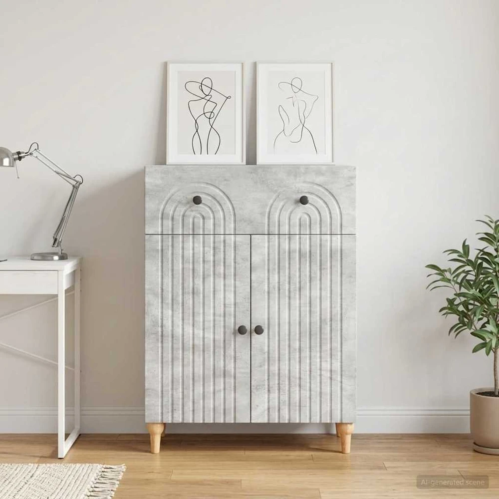 Kabalas Betono pilka 66 x 34,5 x 90 cm Apdirbta mediena