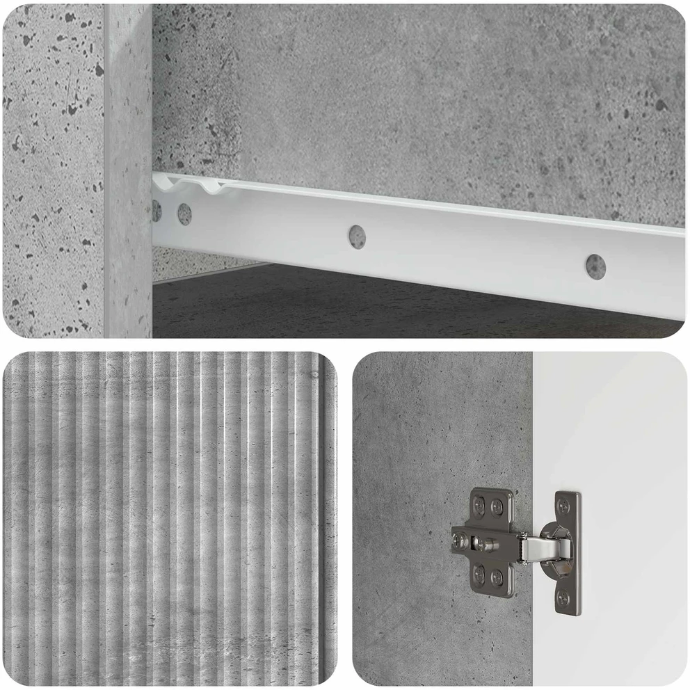 Kabalas Betono pilka 66 x 34,5 x 90 cm Apdirbta mediena