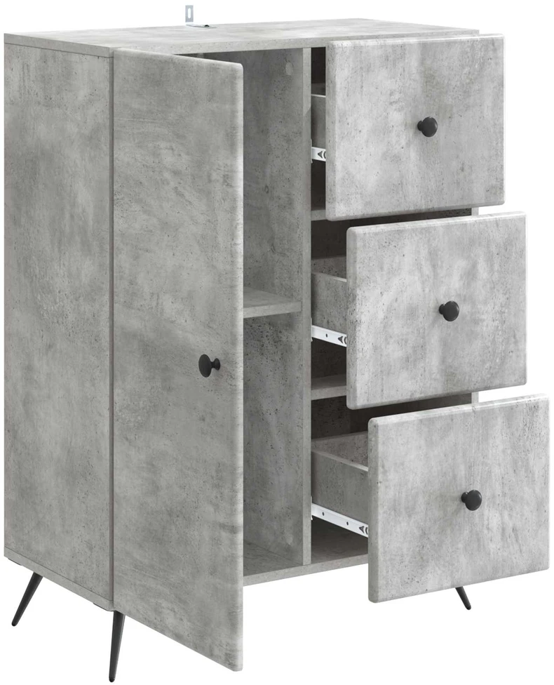 Kabalas Betono pilka 66 x 34,5 x 90 cm Apdirbta mediena