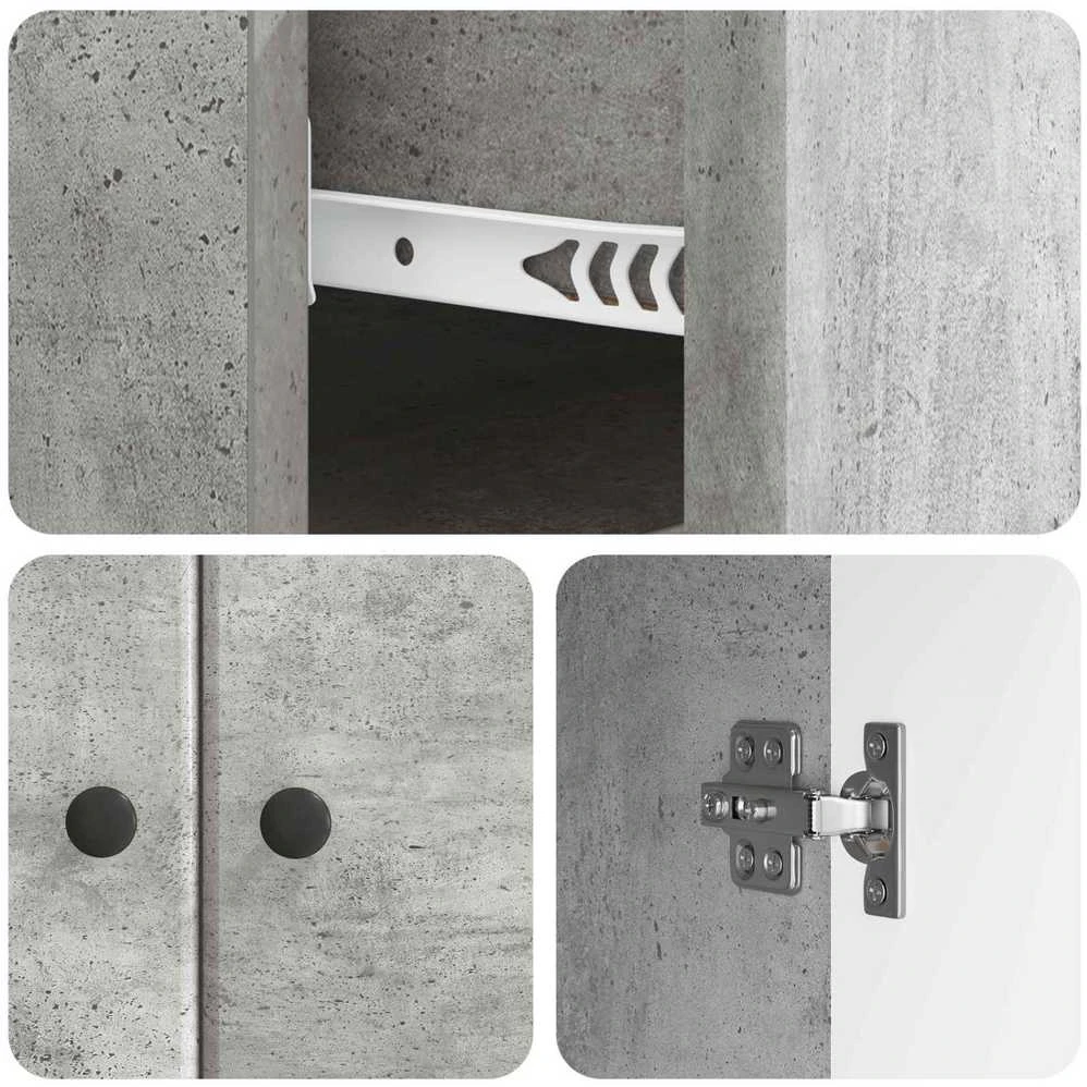 Kabalas Betono pilka 66 x 34,5 x 90 cm Apdirbta mediena