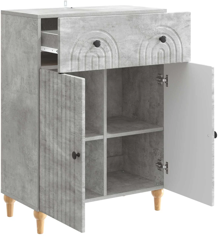 Kabalas Betono pilka 66 x 34,5 x 90 cm Apdirbta mediena