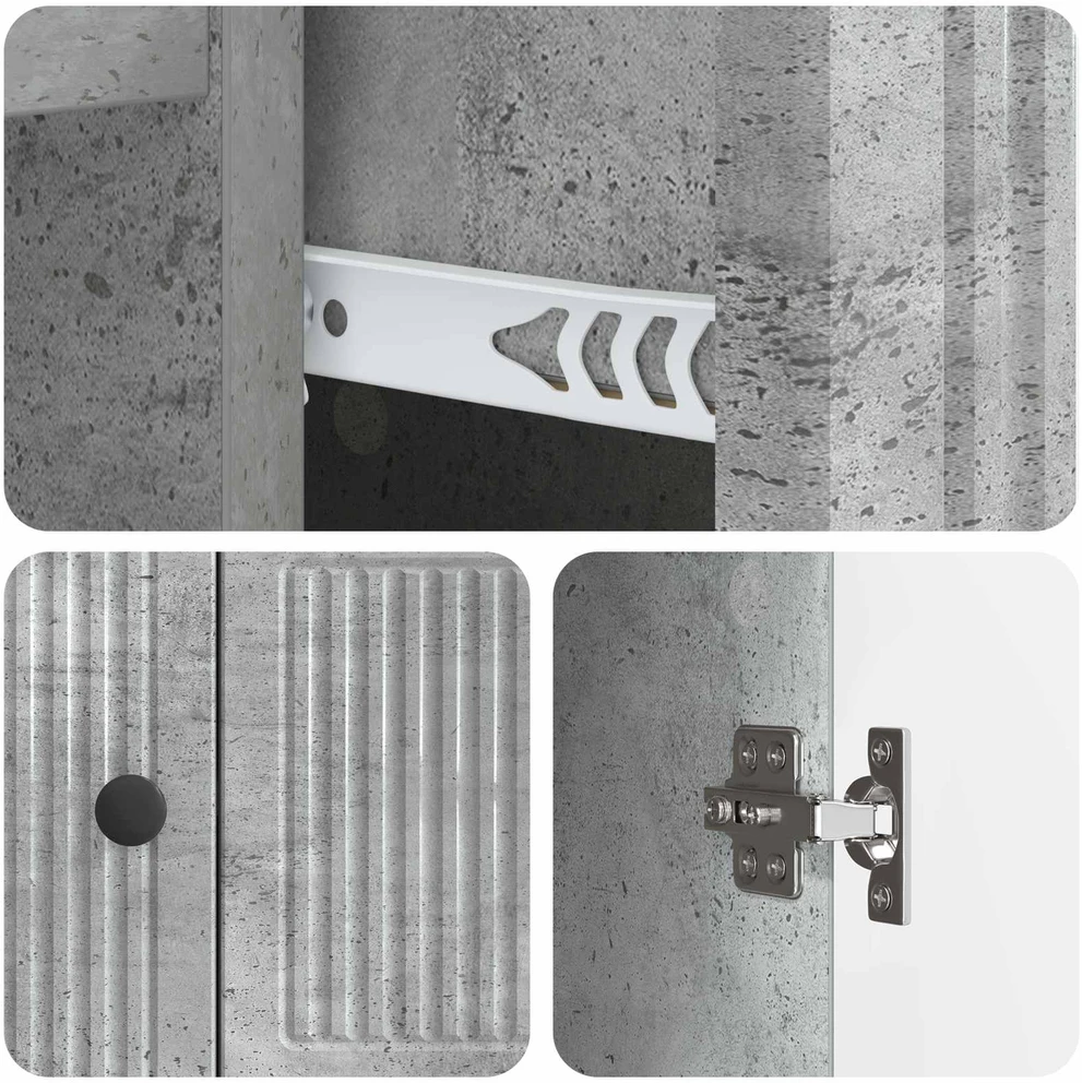 Kabalas Betono pilka 66 x 34,5 x 90 cm Apdirbta mediena