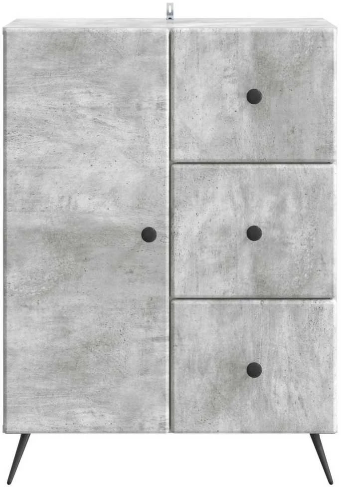 Kabalas Betono pilka 66 x 34,5 x 90 cm Apdirbta mediena