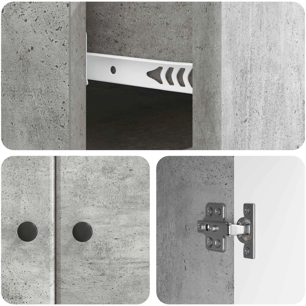 Kabalas Betono pilka 66 x 34,5 x 90 cm Apdirbta mediena