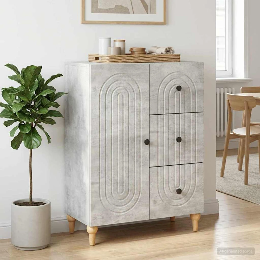 Kabalas Betono pilka 66 x 34,5 x 90 cm Apdirbta mediena