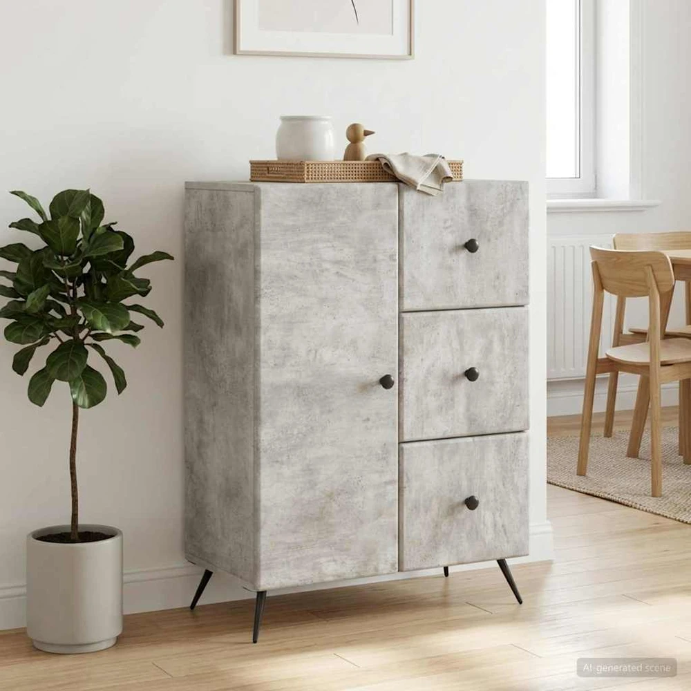 Kabalas Betono pilka 66 x 34,5 x 90 cm Apdirbta mediena