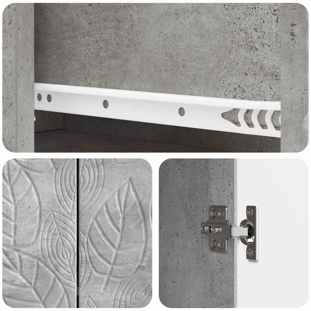 Kabalas Betono pilka 66 x 34,5 x 90 cm Apdirbta mediena