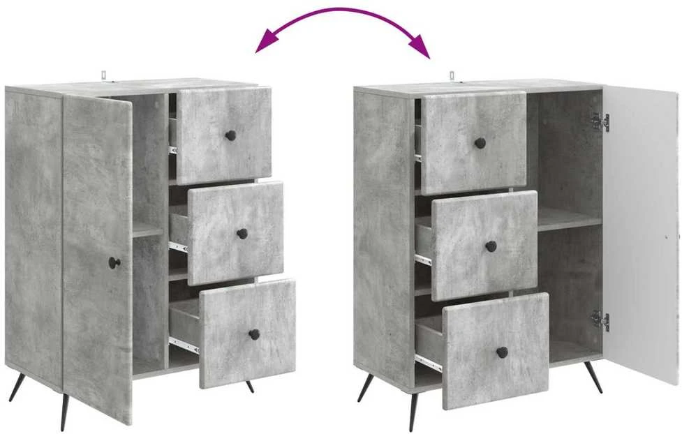 Kabalas Betono pilka 66 x 34,5 x 90 cm Apdirbta mediena