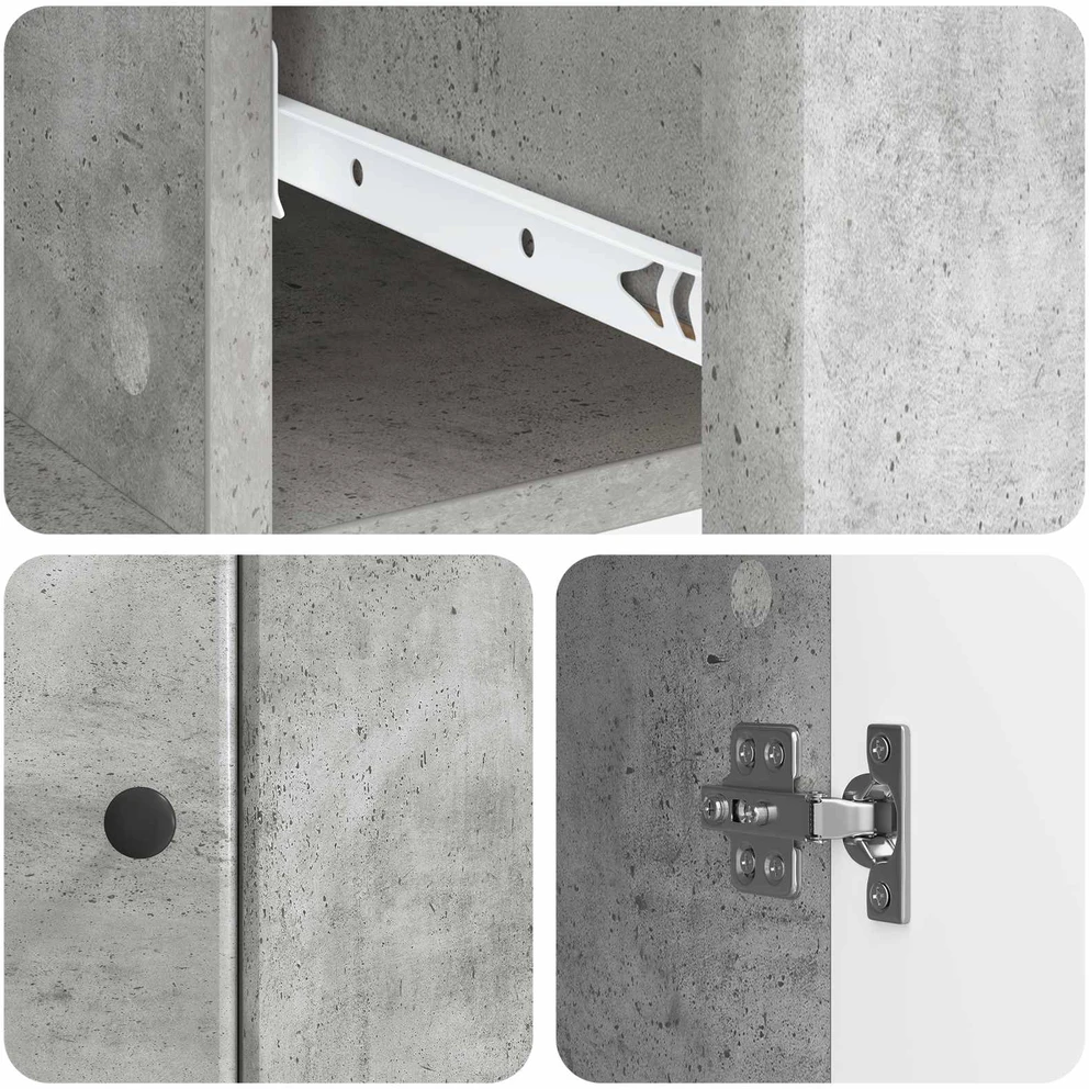 Kabalas Betono pilka 66 x 34,5 x 90 cm Apdirbta mediena