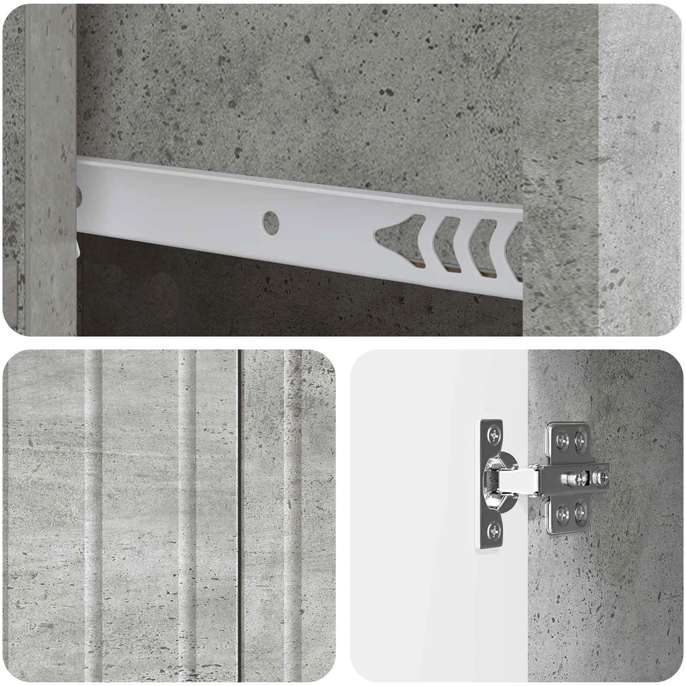 Kabalas Betono pilka 66 x 34,5 x 91,5 cm Apdirbta mediena