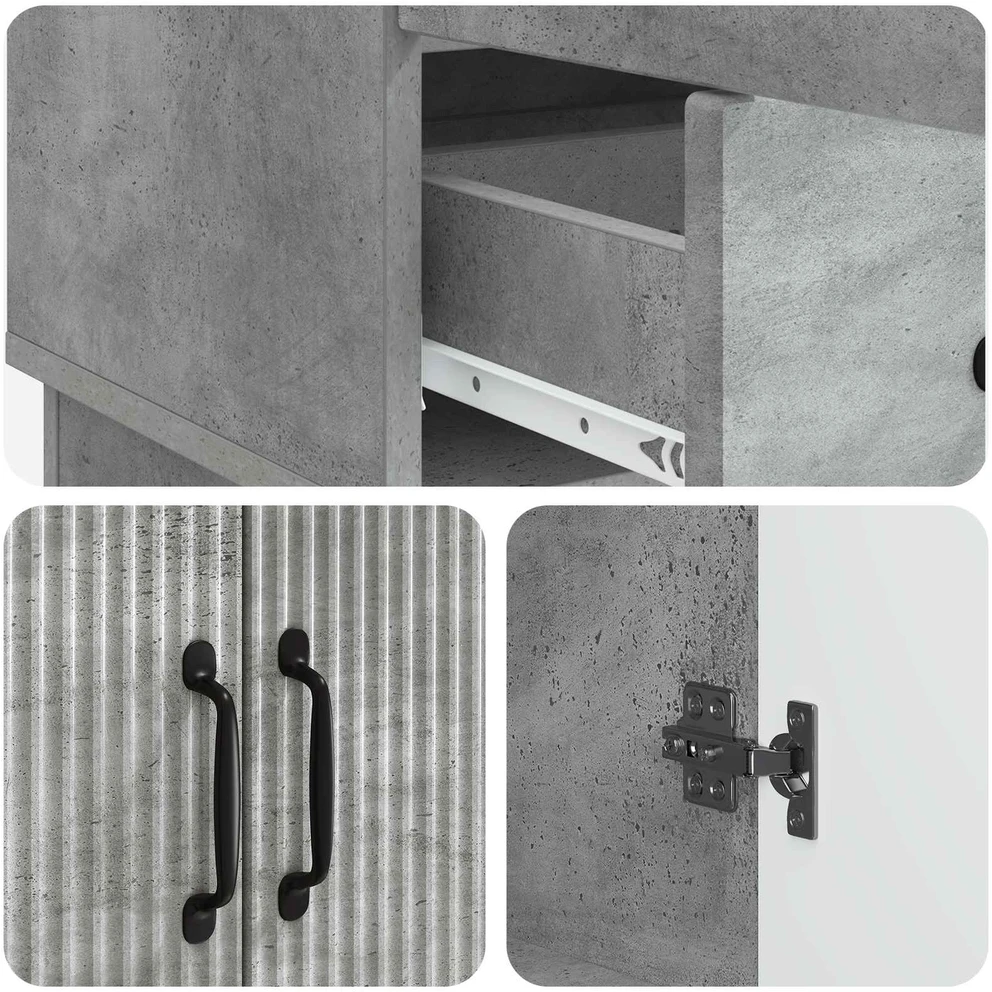 Kabalas Betono pilka 66 x 34,5 x 92 cm Apdirbta mediena