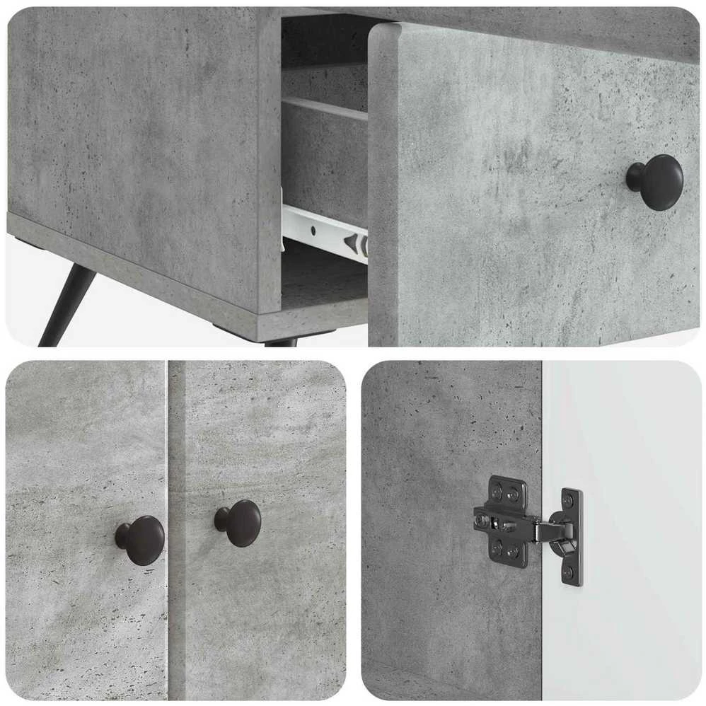 Kabalas Betono pilka 66 x 34,5 x 95 cm Apdirbta mediena