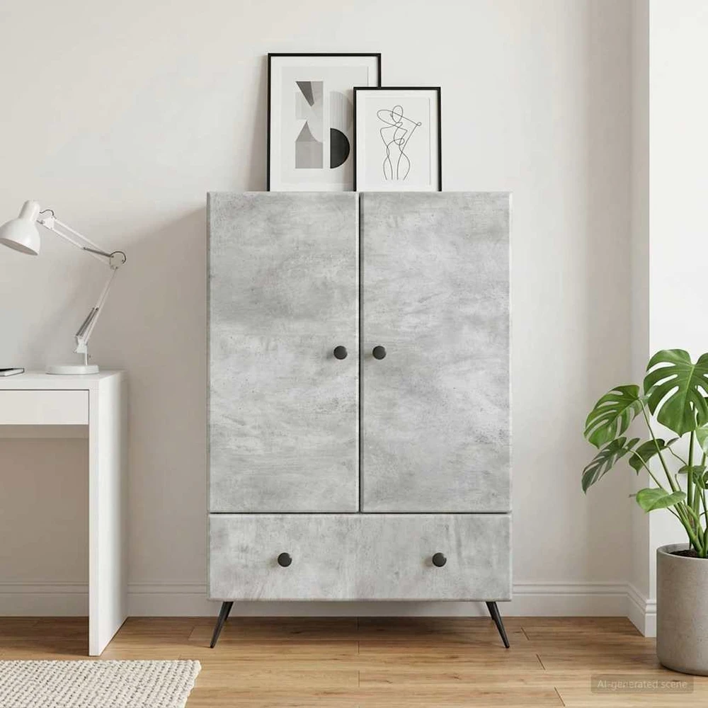 Kabalas Betono pilka 66 x 34,5 x 95 cm Apdirbta mediena