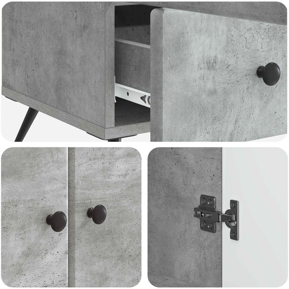 Kabalas Betono pilka 66 x 34,5 x 95 cm Apdirbta mediena