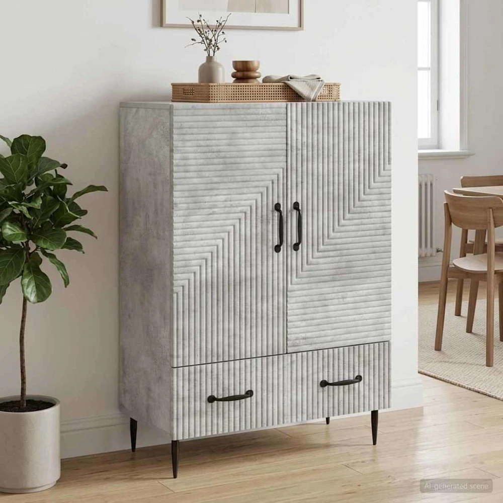 Kabalas Betono pilka 66 x 34,5 x 95 cm Apdirbta mediena