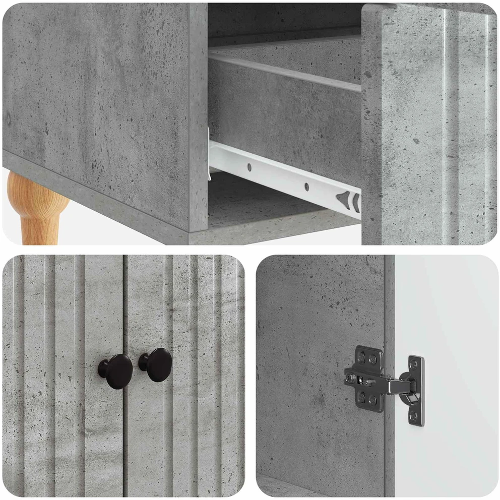 Kabalas Betono pilka 66 x 34,5 x 95 cm Apdirbta mediena