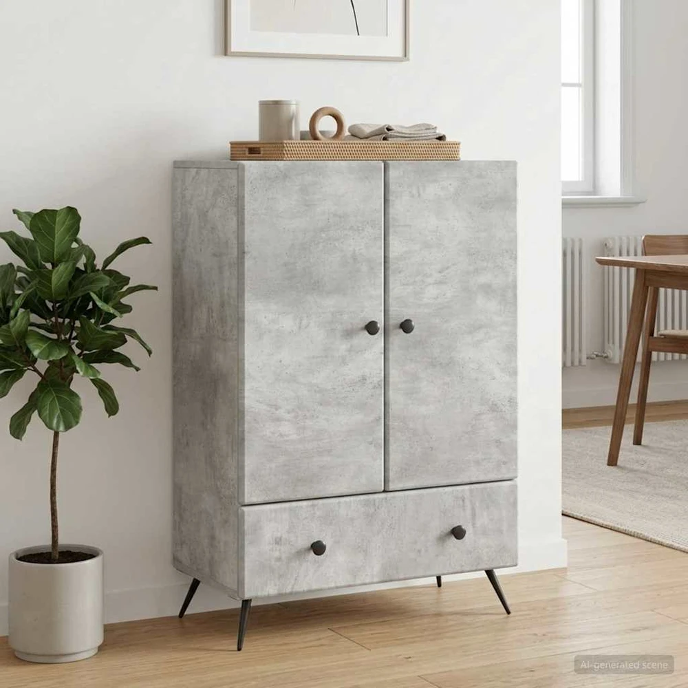 Kabalas Betono pilka 66 x 34,5 x 95 cm Apdirbta mediena
