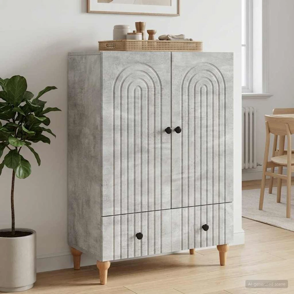 Kabalas Betono pilka 66 x 34,5 x 95 cm Apdirbta mediena
