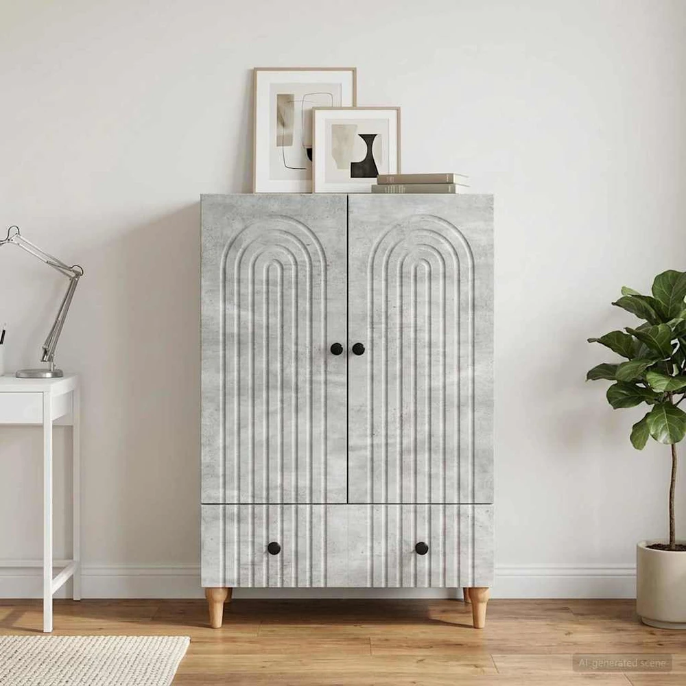 Kabalas Betono pilka 66 x 34,5 x 95 cm Apdirbta mediena