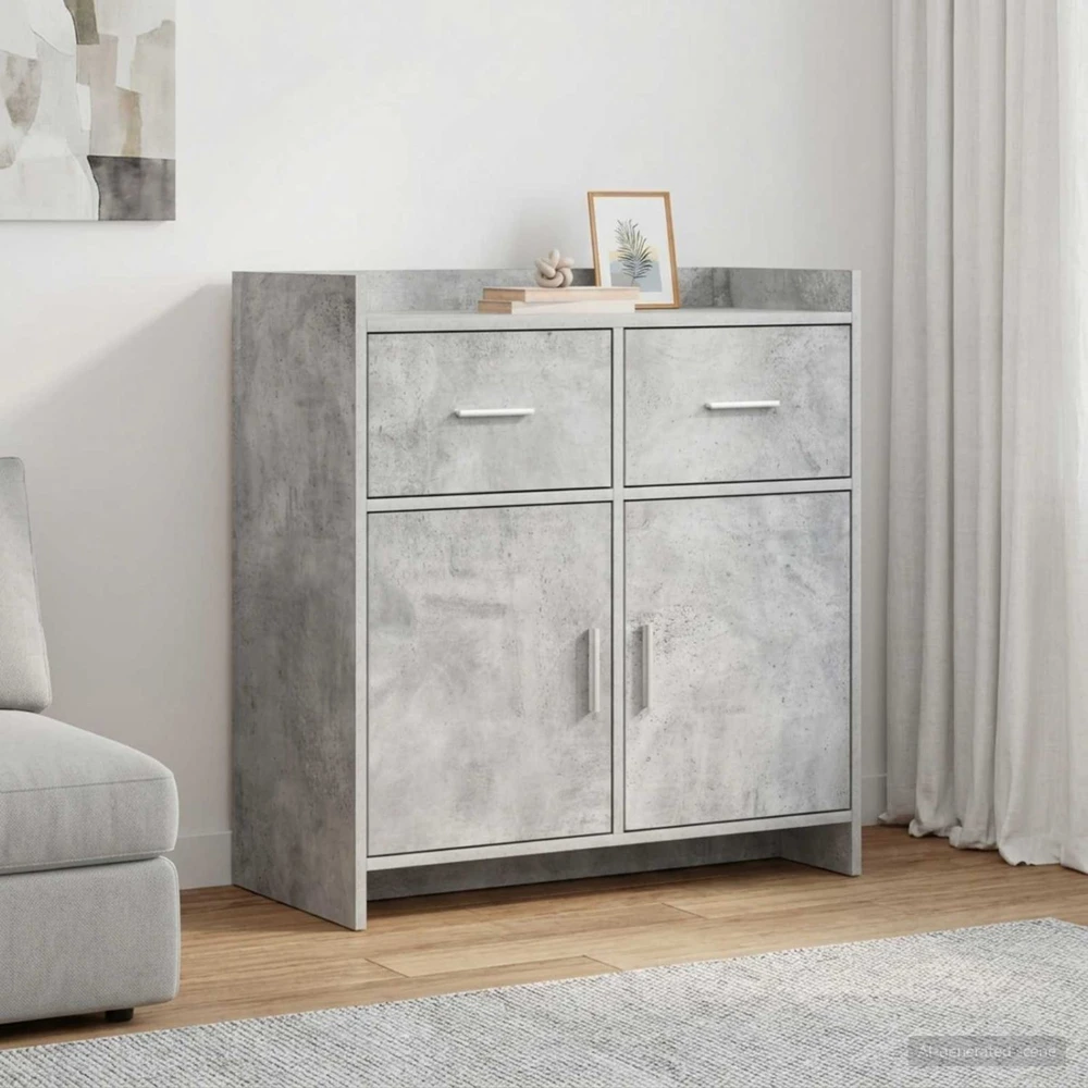 Kabalas Betono pilka 75 x 36 x 80 cm Apdirbta mediena