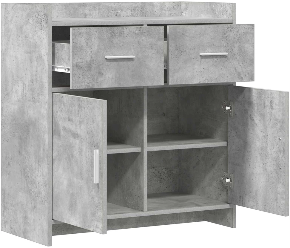 Kabalas Betono pilka 75 x 36 x 80 cm Apdirbta mediena