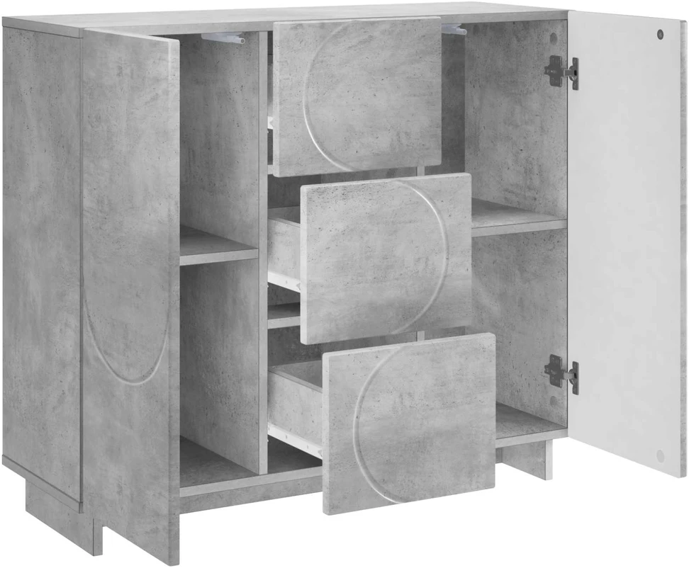 Kabalas Betono pilka 85,5 x 31 x 75 cm Apdirbta mediena