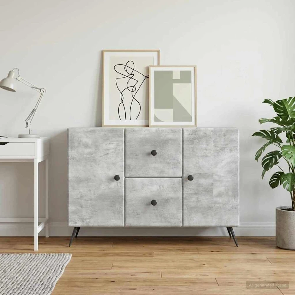 Kabalas Betono pilka 89 x 34,5 x 60 cm Apdirbta mediena