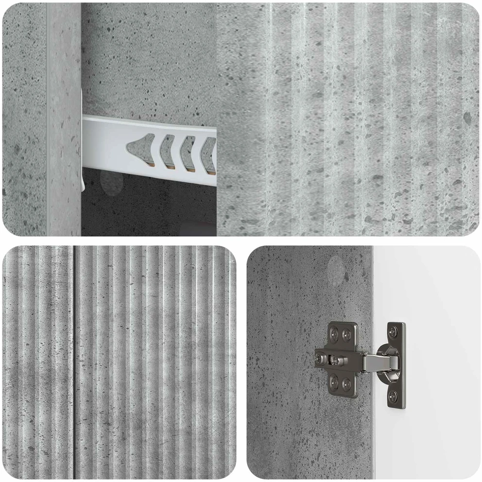 Kabalas Betono pilka 89 x 34,5 x 60 cm Apdirbta mediena