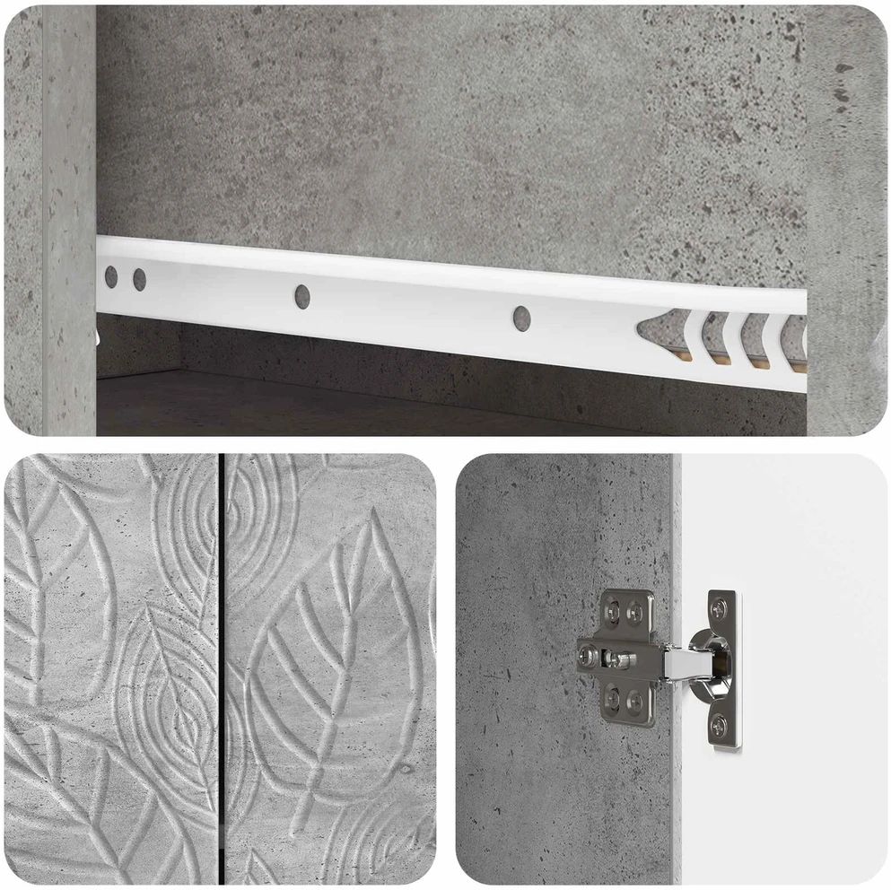 Kabalas Betono pilka 89 x 34,5 x 60 cm Apdirbta mediena