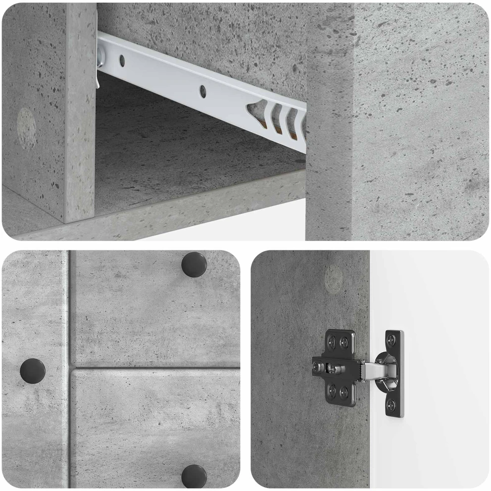 Kabalas Betono pilka 89 x 34,5 x 60 cm Apdirbta mediena